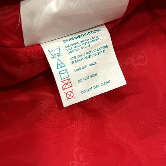 VTG Obermeyer Winter Coat Hidden Hood Jacket Red Black Womens 8 Petunia - Picture 14 of 14